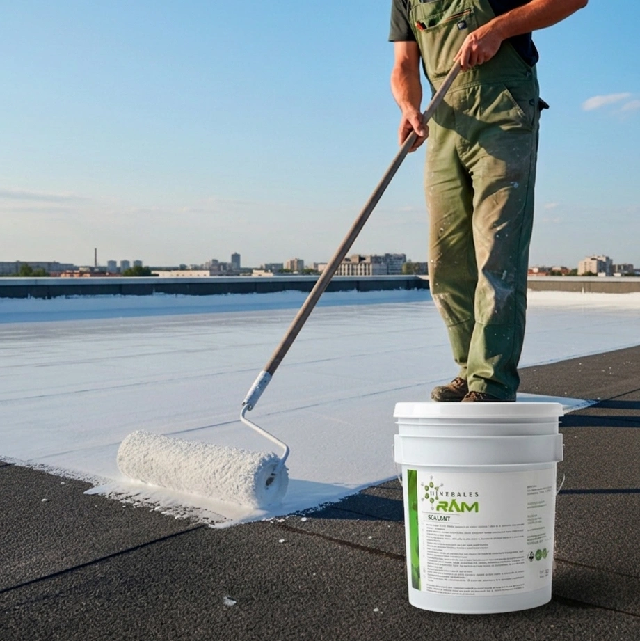 Aplicación de impermeabilizante en cubierta